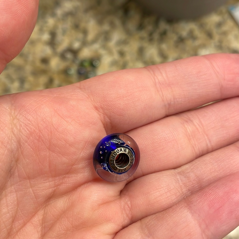 Dark blue pandora bead